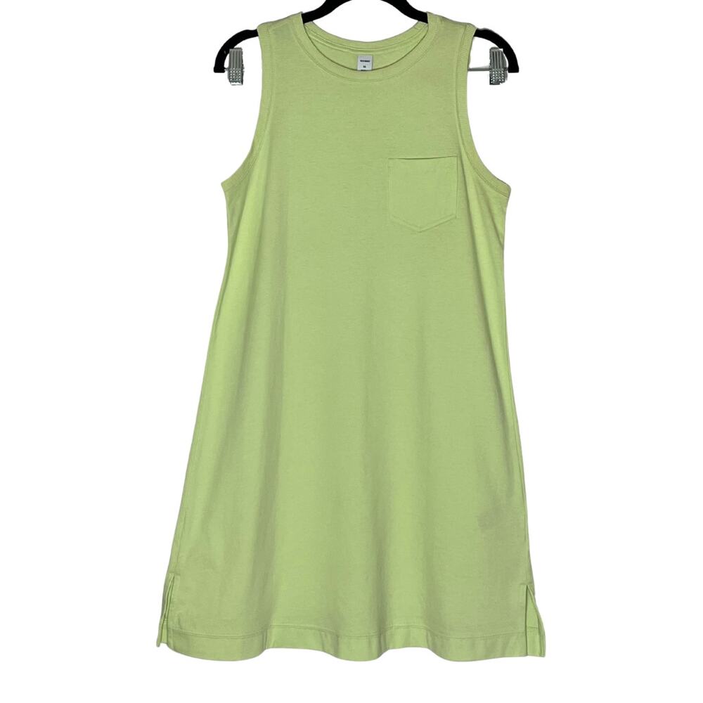Old Navy Pale Citron Green Sleeveless Tank Shift Dress with Pockets XS